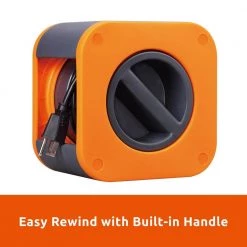 Link2Home 25 ft. 16/3 Extension Cord Storage Reel with 4 Grounded Outlets and Overload Reset Button -Extension Cords Sales Store link2home extension cord reels em el 250e 1f 1000