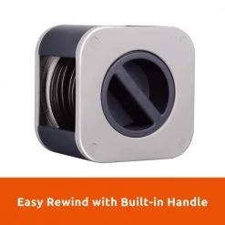 Link2Home 25 ft. 16/3 Extension Cord Storage Reel with 4 Grounded Outlets and Overload Reset Button -Extension Cords Sales Store link2home extension cord reels em el 250g 1f 1000