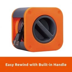 Link2Home 25 ft. 16/3 Extension Cord Storage Reel with 3 Grounded Outlets 2 USB 3.4 Amp and Overload Reset Button -Extension Cords Sales Store link2home extension cord reels em el 275e 1f 1000