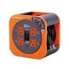 Link2Home 25 ft. 16/3 Extension Cord Storage Reel with 3 Grounded Outlets 2 USB 3.4 Amp and Overload Reset Button -Extension Cords Sales Store link2home extension cord reels em el 275e 64 1000