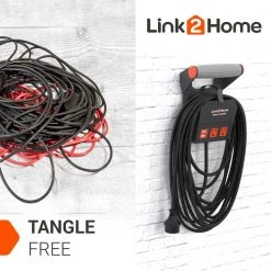 Link2Home Power Handle Extension Cord, 20 ft. 14 AWG, 2-Outlets 15 Amp, 2 USB Ports (3.1 Amp), Cord Management -Extension Cords Sales Store link2home extension cord reels em ph 2014e 44 1000