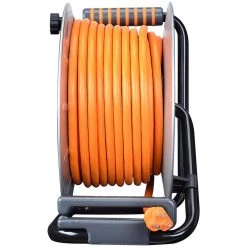 Masterplug 100 ft. 15 Amp 12 AWG Large Open Metal Reel with 4-Sockets -Extension Cords Sales Store masterplug extension cord reels otlp1001512g4sl 1f 1000