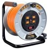 Masterplug 100 ft. 15 Amp 12 AWG Large Open Metal Reel with 4-Sockets -Extension Cords Sales Store masterplug extension cord reels otlp1001512g4sl 64 1000