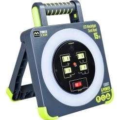 Masterplug 15 ft. 14AWG Cord Reel with Integrated Work Light