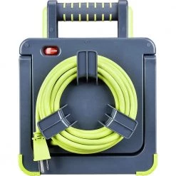 Masterplug 15 ft. 14AWG Cord Reel with Integrated Work Light -Extension Cords Sales Store masterplug extension cord reels wla151314g4sl us 66 1000