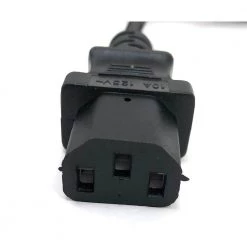Micro Connectors, Inc 6 ft. NEMA 5-15P to C13 Universal AC Power Cord, UL Approved 18AWG/3 Conductors- Black (2 per Box) -Extension Cords Sales Store micro connectors inc appliance extension cords m05 113ul 2p 4f 1000