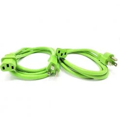 Micro Connectors, Inc 6 ft. UL Approved 18 AWG 10 Amp Power Cord (NEMA 5-15P/C13) Green (2-Pack) -Extension Cords Sales Store micro connectors inc appliance extension cords m05 113ulg 2p 4f 1000