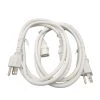 Micro Connectors, Inc 6 ft. 18AWG/3-Conductors White Universal AC Power Cord (NEMA 5-15P to C13) (2-Pack) -Extension Cords Sales Store micro connectors inc appliance extension cords m05 113ulwh 2p 64 1000