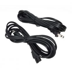 Micro Connectors, Inc 10 ft. 18AWG 2-Prong Polarized Notebook Power Cord NEMA 1-15P To C7 (2-Pack)