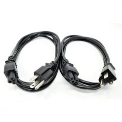 Micro Connectors, Inc 6 ft. NEMA 5-15P to C5 18AWG 3-Prong Notebook/ TV /Power Cord, UL Approved in Black (2 per box)