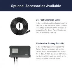 MOEN Flo 25 ft. Smart Water Monitor Indoor Water Leak Detector EXT Cable -Extension Cords Sales Store moen extension cord accessories 920 003 4f 1000