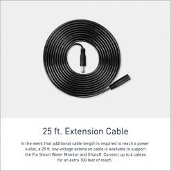 MOEN Flo 25 ft. Smart Water Monitor Indoor Water Leak Detector EXT Cable -Extension Cords Sales Store moen extension cord accessories 920 003 e1 1000
