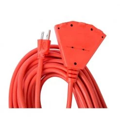 Bergen Industries 50 ft. 14/3 SJTW 15 Amp/125-Volt Outdoor Triple Tap Extension Cord, Orange -Extension Cords Sales Store orange bergen industries general purpose cords oc501433t 4f 1000