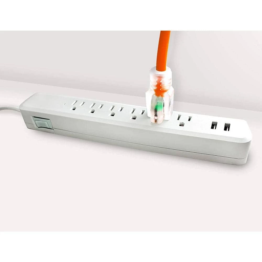 LifeSupplyUSA 200 ft. Orange 16/3 SJTW Indoor/Outdoor Heavy-Duty Extra Durability 10 Amp 125V 1250-Watt w/Lighted end Extension Cord 5 LifeSupplyUSA 200 ft. Orange 16/3 SJTW Indoor/Outdoor Heavy-Duty Extra Durability 10 Amp 125V 1250-Watt w/Lighted end Extension Cord - Image 3