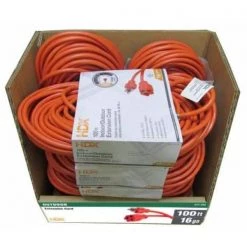 HDX 100 ft. 16/3 Indoor/Outdoor Extension Cord, Orange -Extension Cords Sales Store orange hdx general purpose cords hd 277 525 40 1000