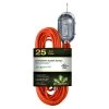 Power By Go Green 25 ft. 16/3 Metal Drop Light with Side Socket -Extension Cords Sales Store orange power by go green general purpose cords gg 36725 64 1000