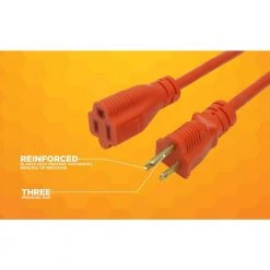 Woods 25 ft. 16/3 SJTW Outdoor Medium-Duty Extension Cord, Orange -Extension Cords Sales Store orange woods general purpose cords 267 a0 1000