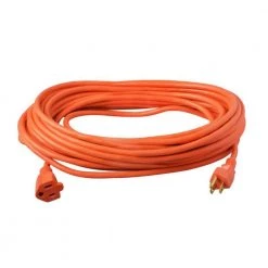 Woods 100 ft. 12/3 SJTW Outdoor Heavy-Duty Extension Cord, Orange -Extension Cords Sales Store orange woods general purpose cords 530 c3 1000
