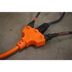 Woods 50 ft. 12/3 SJTW Muilt-Outlet (3) Heavy-Duty Extension Cord -Extension Cords Sales Store orange woods general purpose cords 819 1f 1000