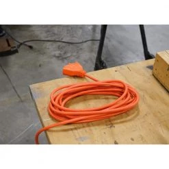 Woods 100 ft. 14/3 SJTW Multi-Outlet (3) Medium-Duty Extension Cord -Extension Cords Sales Store orange woods general purpose cords 827 4f 1000