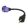 Parkworld 1.5 ft. 10/3 3-Wire EVSE Charging Adapter 30 Amp 125-Volt NEMA L5-30P to 50 Amp Electric Vehicle 14-50R EV Adapter Cord