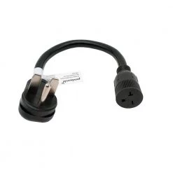 Parkworld 1.5 ft. 10/3 3-Wire 30 Amp 250-Volt HVAC 3-Prong Plug NEMA 6-30P to 20 Amp 6-20R/6-15R T-Blade Female Adapter Cord