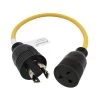 Parkworld 2 ft. 12/3 3-Wire 20 Amp 250-Volt NEMA L14-30P to 6-20R(T-Blade 6-15R) Adapter Cord -Extension Cords Sales Store parkworld appliance extension cords 60530 64 1000