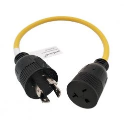 Parkworld 2 ft. 12/3 3-Wire 20 Amp 250-Volt NEMA L14-30P to 6-20R(T-Blade 6-15R) Adapter Cord