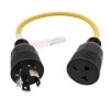Parkworld 2 ft. 12/3 3-Wire 20 Amp 250-Volt NEMA L14-20P to 6-20R Generator/Power Tools Adapter Cord