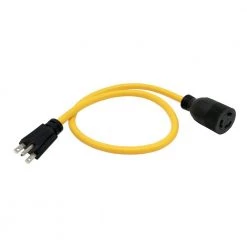 Parkworld 3 ft. 12/3 3-Wire 15 Amp 250-Volt NEMA 6-15P to L6-20R Adapter Cord