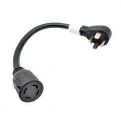 Parkworld 1.5 ft. 10/4 4-Wire 30 Amp 125/250-Volt 4-Prong Dryer 14-30P Plug to L14-30R Receptacle Adapter Cord(14-30P to L14-30R)
