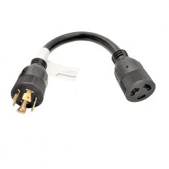 Parkworld 1 ft. 10/3 3-Wire 20 Amp 208-Volt 5-Prong NEMA L21-20P to 3-Prong Locking L6-20R Adapter Cord(L21-20P to L6-20R)