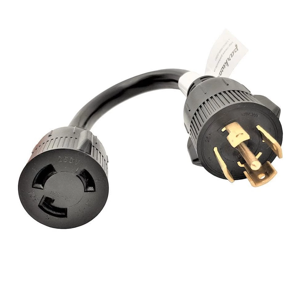 Parkworld 1 ft. 10/3 3-Wire 30 Amp 208-Volt 5-Prong Locking NEMA L21-30P Plug to 30 Amp 3-Prong L6-30R Receptacle Adapter Cord 3 Parkworld 1 ft. 10/3 3-Wire 30 Amp 208-Volt 5-Prong Locking NEMA L21-30P Plug to 30 Amp 3-Prong L6-30R Receptacle Adapter Cord