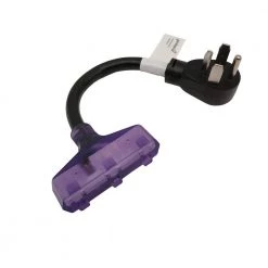 Parkworld 1 ft. 10/3 3-Wire 30 Amp 125-Volt Dryer 4-Prong Plug NEMA 14-30P to Household 15 Amp 3x 5-15R Tri-Outlets Adapter Cord