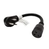 Parkworld 1 ft. 10/3 3-Wire 20 Amp 250-Volt NEMA 6-50P to 6-20R(T-Blade 6-15R) Welder Adapter Cord