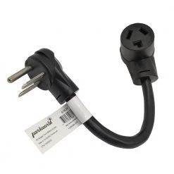 Parkworld 1 ft. 10/3 3-Wire 30 Amp 250-Volt 3-Prong NEMA 6-30P Plug to 10-30R Receptacle Adapter Cord(6-30P to 10-30R)