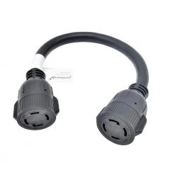 Parkworld 1.5 ft. 10/4 4-Wire 30 Amp 125/250-Volt NEMA L14-30R to L14-30R Felmale to Female Transfer Switch Inlet Adapter Cord