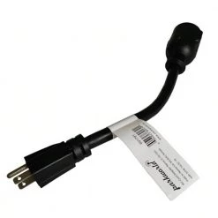 Parkworld 1 ft. 10/3 STW 3-Wire Household Regular 15 Amp 5-15P Plug to 30 AMP L6-30R Receptacle Adapter Cord