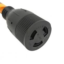 Parkworld 1 ft. 10/3 3-Wire 10 Amp 125-Volt 3-Prong NEMA 5-15P Plug to 20 Amp Locking L6-20R Adapter Cord (5-15P to L6-20R) -Extension Cords Sales Store parkworld appliance extension cords 691807 1f 1000