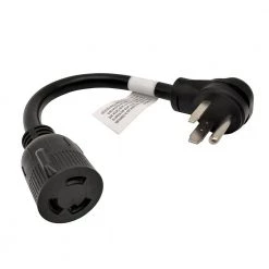 Parkworld 1 ft. 10/3 STW 3-Wire Welder 50 AMP 6-50P Plug to L6-30R 30 AMP Twist Locking Receptacle Adapter Cord -Extension Cords Sales Store parkworld appliance extension cords 691821 1f 1000