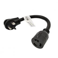 Parkworld 1 ft. 10/3 STW 3-Wire Welder 50 AMP 6-50P Plug to L6-30R 30 AMP Twist Locking Receptacle Adapter Cord
