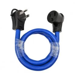 Parkworld 5 ft. 8/3 3-Wire RV/Generator/Range 50 Amp 4-Prong NEMA 14-50P Plug to 50 Amp Welder 3-Prong 6-50R Female Adapter Cord