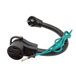 Parkworld 1.5 ft. 6/3 3-Wire 50A 125/250-Volt 3-Prong Old Range/Welder Plug NEMA 10-50P to RV 50 Amp 4-Prong 14-50R Adapter Cord