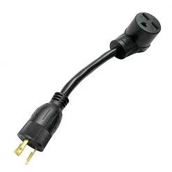 Parkworld 1 ft. 10/3 3-Wire 20 Amp 125-Volt 3-Prong NEMA L5-20P Plug to 30 Amp 250-Volt 6-30R Adapter Cord(L5-20P to 6-30R)