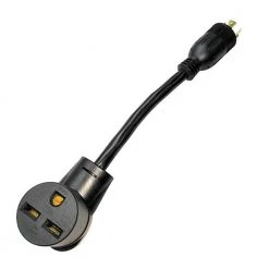 Parkworld 1 ft. 10/3 3-Wire 20 Amp 125/250-Volt 4-Prong Locking NEMA L14-20P Plug to 30 Amp 3-Prong 6-30R Receptacle Adapter Cord