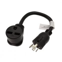 Parkworld 1.5 ft. 10/3 3-Wire Generator 30 Amp 125/250-Volt 4-Prong Locking Plug L14-30P to 3-Prong Locking 6-30R Adapter Cord -Extension Cords Sales Store parkworld appliance extension cords 885088 1f 1000