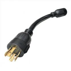Parkworld 1 ft. 12/3 3-Wire 30 Amp 125/250-Volt 4-Prong Locking NEMA L14-30P Plug to 20 Amp 250-Volt 6-20R Receptacle Adapter Cord
