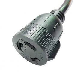 Parkworld 1 ft. 10/3 3-Wire 30 Amp 125/250-Volt 4-Prong Locking L14-30P Plug to 30 Amp 250-Volt L6-30R Receptacle Adapter Cord -Extension Cords Sales Store parkworld appliance extension cords 885118 1f 1000