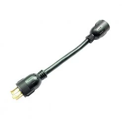 Parkworld 1 ft. 10/3 3-Wire 30 Amp 125/250-Volt 4-Prong Locking L14-30P Plug to 30 Amp 250-Volt L6-30R Receptacle Adapter Cord