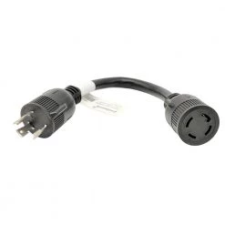 Parkworld 1 ft. 10/3 3-Wire 30 Amp 250-Volt 3-Prong NEMA L6-30P to L14-30R Receptacle Adapter Cord